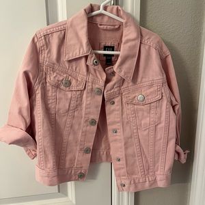 NWT GAP kids pink jean jacket. Size 6-7